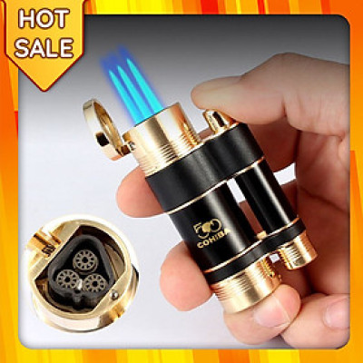 Vỏ Hột Quẹt Bật Lửa Khò 3 Tia Kiêm Đục  COB127 Đẹp Độc Lạ Lửa Khò Mạnh Mẽ - Dùng Gas Cao Cấp