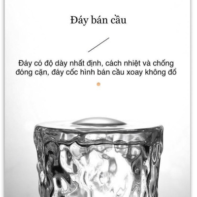 LY THỦY TINH UỐNG RƯỢU CÓ ĐẾ XOAY 360 ĐỘ KHÔNG ĐỔ 160ML ( GIAO VÂN NGẪU NHIÊN ) - VD91