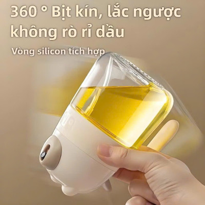 Chai Xịt Dầu Ăn Thủy Tinh Hình Gấu – Lọ Đựng Gia Vị Dễ Thương 300ml - HÀNG CHÍNH HÃNG MINIIN