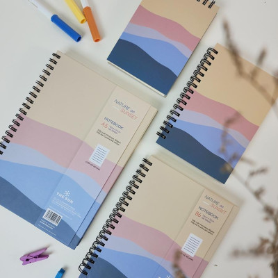 Sổ Lò Xo B6 - Kẻ Ngang 160 Trang 80gsm - Nature On Sunset - The Sun 01