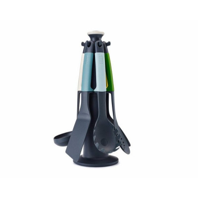 Joseph Joseph - Bộ dụng cụ nấu ăn 6 món cao cấp Elevate Carousel 6-piece Utensil Set Opal 101416 (chịu nhiệt 200 độ C)