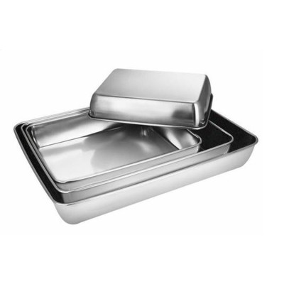 khay inox 304 sâu chữ nhật hàng dầy cao cấp ( nhiều size lựa chọn )