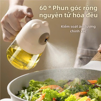 Chai Xịt Dầu Ăn Thủy Tinh Hình Gấu – Lọ Đựng Gia Vị Dễ Thương 300ml - HÀNG CHÍNH HÃNG MINIIN