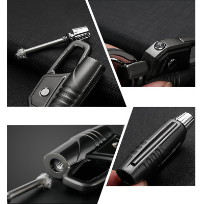 Vỏ Hộp Quẹt Bật Lửa Diêm Xăng Kiêm Móc Khóa Và Đèn Pin Honest BCK2-572 Nhỏ Gọn Tiện Dụng Đẹp Độc Lạ - Dùng Xăng Cao Cấp (giao màu ngẫu nhiên)