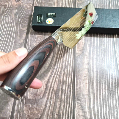 DAO - DAO BẾP NHẬT BẢN USUBA THÉP DAMASCUS MÃ A8 DT125 nt topcoomshop vn