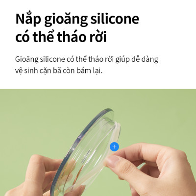 Ly nhựa 2 lớp LocknLock Bubble Tea Cold Cup màu xanh lá HAP529GRN 720ml, Hàng chính hãng, kèm ống hút trân châu - JoyMall