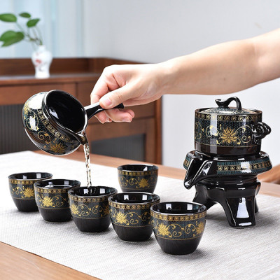Bộ Ấm Chén Pha Trà Cối Xay 8 chi tiết Gốm Sứ Cao Cấp, Kèm Hộp túi cực đẹp làm Quà tặng