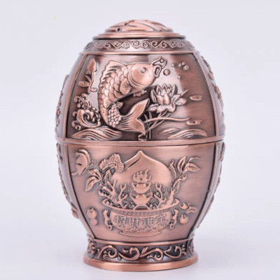 LỌ ĐỰNG TĂM  ĐỒNG GIẢ CỔ TRÒN - ANTH501