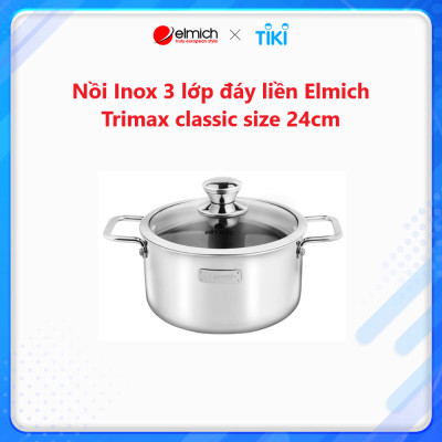 Nồi Inox 3 Lớp Đáy Liền Elmich Trimax Classic