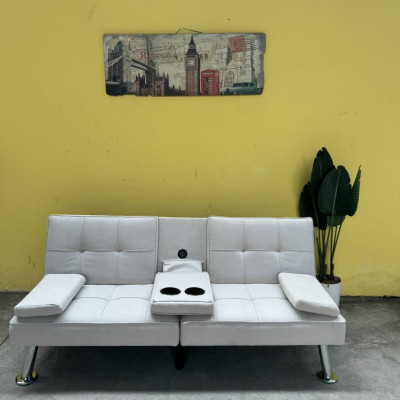Sofa bed, sofa ngã thành giường, sofa giường đa năng SM15CT Tundo tích hợp ổ điện USB tiện lợi giá rẻ