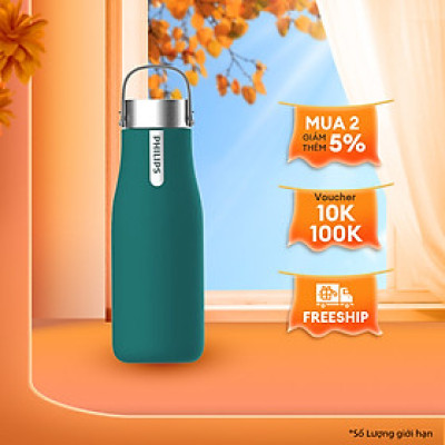 Bình giữ nhiệt thông minh UV Led Philips AWP2788GN/74 - Xanh lá