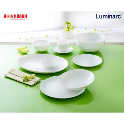 Đĩa Chấm Thủy Tinh Luminarc Diwali Trắng 11cm - N3977 - Bộ 6 đĩa