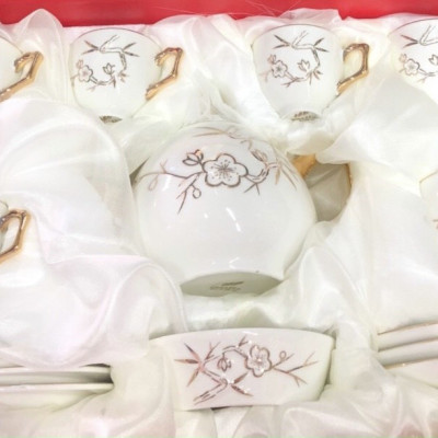 Bộ âm chén pha trà  có đế kê ấm - ANTH674