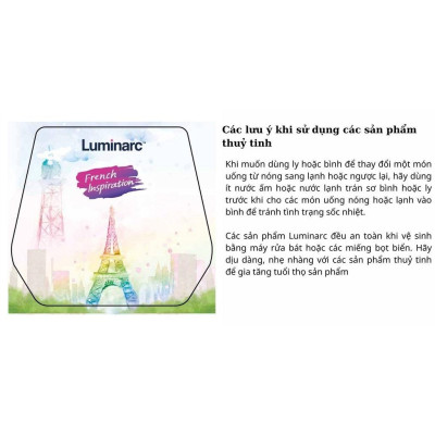 Ly Uống Nước Thủy Tinh Luminarc Lourve 260ML - N1808 - Bộ 6 ly