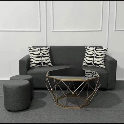 Bộ sofa phòng khách mini chung cư Juno Sofa - Bao gồm: 1 băng ghế, 2 gối, 2 đôn ngồi và bàn