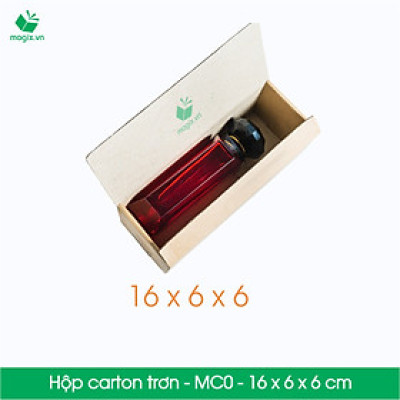 MC0 - 16x6x6 cm - 50 Thùng hộp carton trơn đóng hàng 