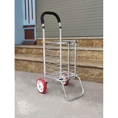 Xe kéo đi chợ hợp kim niken siêu cứng và bền chông gỉ sét xe kéo đi chợ gấp gọn cỡ lớn ( bánh xe có vòng bi )
