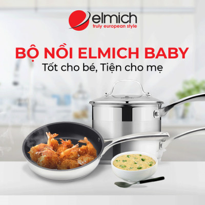 Bộ nồi và chảo inox Elmich baby EL-3795 size 16cm