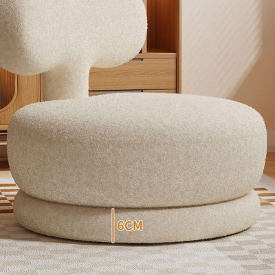 Ghế sofa đơn Low Chair bọc vải long cừu cao cấp Juno Sofa HSDCT-08