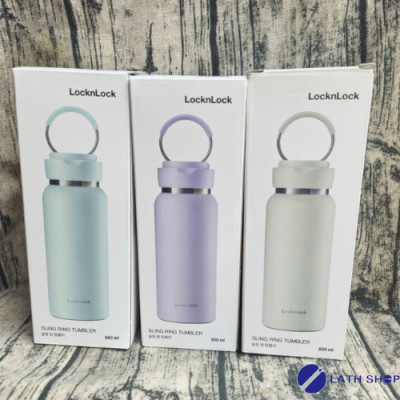 Bình Giữ Nhiệt Inox 304 Sling Ring LocknLock  Có Quai Xách LHC4321- 650ml - Hàng Chính Hãng