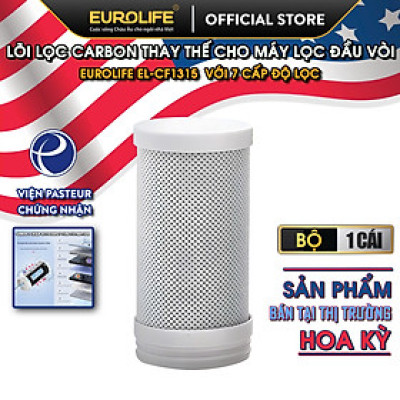 (Sản phẩm bán tại Mỹ) Lõi lọc Carbon thay thế cho các loại máy lọc nước đầu vòi Eurolife EL-CF1315