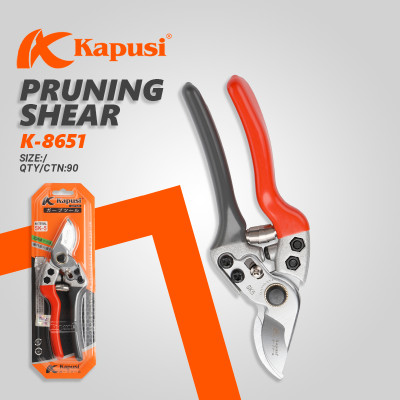 Kéo cắt cành trợ lực Nhật Kapusi Japan lưỡi thép SK-5 k8651
