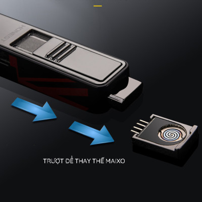 Vỏ Hột Quẹt Bật Lửa Sạc Điện Kiêm Đèn Pin Honest BCZ473 đẹp độc lạ - dùng gas cao cấp ( giao màu ngẫu nhiên )