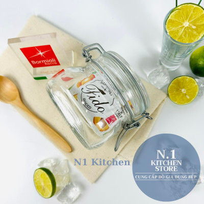 Hũ thủy tinh nắp cài kín hơi Fido 500ml Bormioli Rocco Ý - Hàng chính hãng