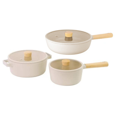 [Hàng chính hãng] Bộ nồi chảo cao cấp chống dính bếp từ Neoflam Fika 3 món. Made in Korea. Hàng có sẵn, giao ngay