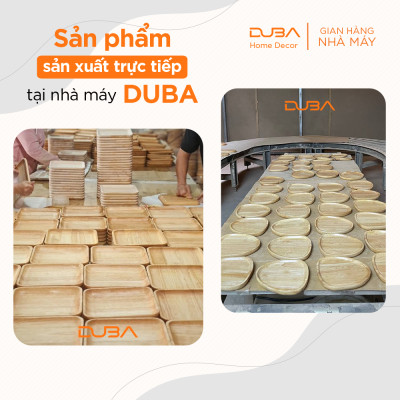 Khay gỗ decor chữ nhật có tay cầm màu tự nhiên, Thớt gỗ trang trí đựng sushi đạt chuẩn xuất khẩu hàng Master Chef