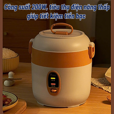 Nồi Cơm Điện Mini Chigo,  Nồi Hầm Cháo, Luộc Dung Tích 1.2L dành cho 1 người ăn