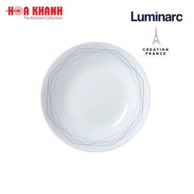 Đĩa Sâu Thủy Tinh Luminarc Marble 20cm đựng thức ăn, kháng vỡ, cường lực - Bộ 3 đĩa - P3762