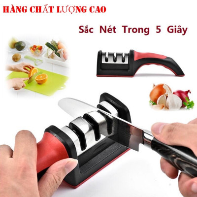Dụng cụ mài dao , kéo bằng thép không gỉ , sét , với  3 rãnh sắc bén , máy mài dao bằng tay 3 cấp độ  vô cùng tiện lợi 
