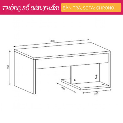 Bàn trà bàn sofa thiết kế hiện đại tiện dụng SMLIFE Chrono