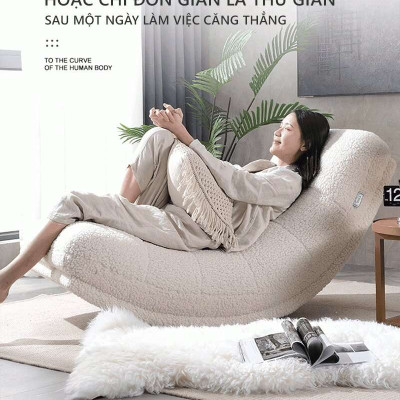 Ghế bập bênh thư giãn, ghế đọc sách, ghế decor CTIG135 Juno Sofa hiện đại KT 135 x 65 x 68cm