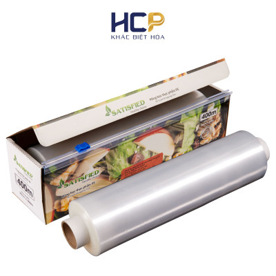 Hộp Màng Bọc Thực Phẩm PE SATIS 30cm x 400m Không Chứa Chất Phụ Gia Gây Hại Sức Khỏe Dùng Được Cho Lò Vi Sóng