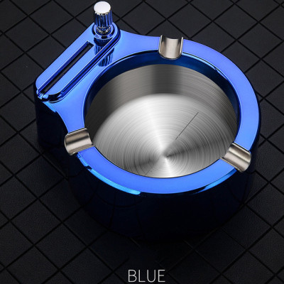 Gạt tàn có quẹt lửa (bật lửa) bằng kim loại 