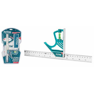 THƯỚC VUÔNG KẾT HỢP CÁN NHỰA 300MM TOTAL TMT653005 - HÀNG CHÍNH HÃNG