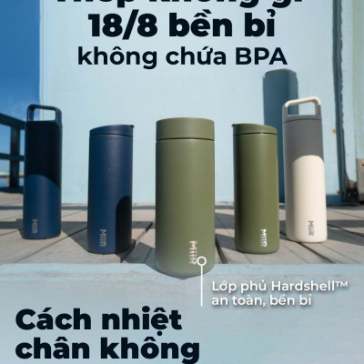 Bình giữ nhiệt MiiR Flip Traveler nắp mở tiện lợi thương hiệu Mỹ nhập khẩu chính hãng 