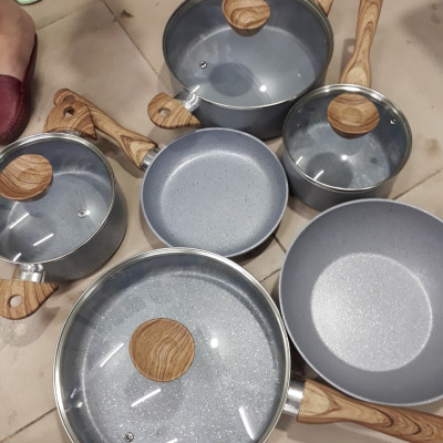 Bộ nồi nhôm đúc đáy từ 6 chiếc cao cấp ARBER Aluminium ALU03X Hàng chính hãng