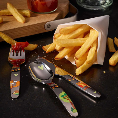 Bộ Dao Thìa Dĩa Trẻ Em Rosle Waldfreunde 95066 4 Món hàng Chính Hãng