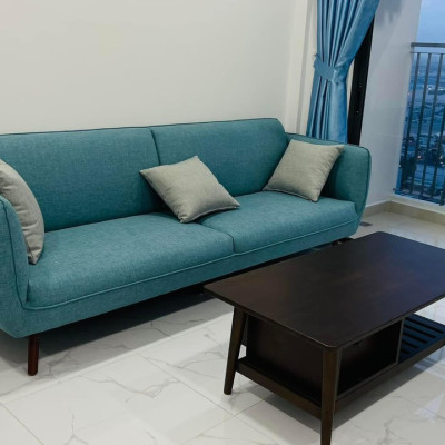 Bộ sofa băng 2 đôn Tundo băng gỗ kiểu Nhật
