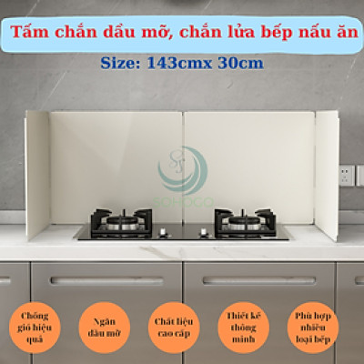 [BẾP ĐÔI]-Tấm chắn dầu nhà bếp, chắn nước bồn rửa chén, size lớn, chất liệu mạ kẽm cứng cáp- Hàng cao cấp