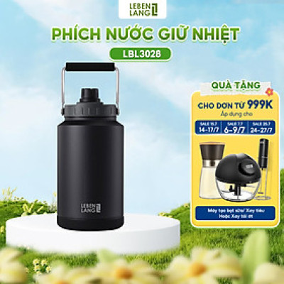 Bình giữ nhiệt Lebenlang LBL3028, phích giữ nhiệt dung tích lớn 3800ml, inox 304 - hàng chính hãng
