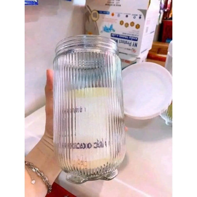 Combo 05 Hũ Thủy Tinh Vân Sọc, Lọ Thủy Tinh Nắp Vặn Đựng Gia Vị, Thực Phẩm 900ml - HÀNG CHÍNH HÃNG MINIIN