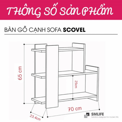 Bàn cạnh sofa SMLIFE Scovel