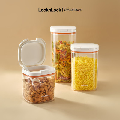 Hũ Đựng Thực Phẩm LocknLock Locknlock HTE90, Hàng Chính Hãng, Kèm Muỗng, Nắp Mở Một Chạm - JoyMall