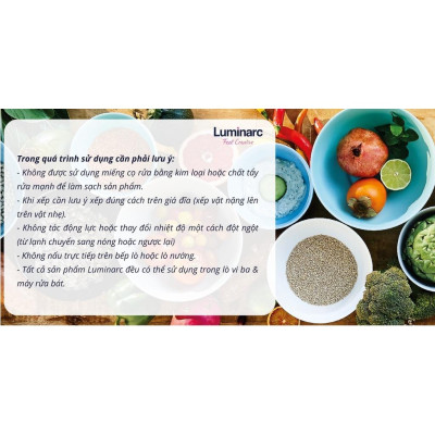 Đĩa Thủy Tinh Luminarc Diwali Harena 25cm - bộ 6 đĩa - L1839