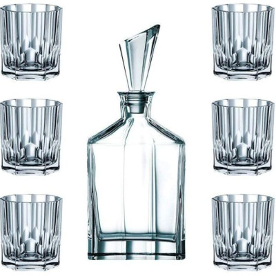 Bộ bình cốc pha lê Nachtmann Whisky Aspen 0090025-0 -Set 1 bình 6 cốc hàng chính hãng