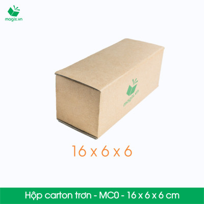 MC0 - 16x6x6 cm - 50 Thùng hộp carton trơn đóng hàng 
